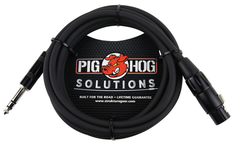 Pig Hog 10FT TRS(M)-XLR(F) Balanced Cable