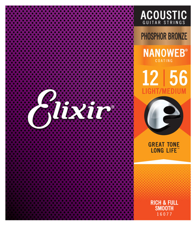 Elixir Light-Medium Strings Acoustic Phosphor Bronze w/ NANOWEB