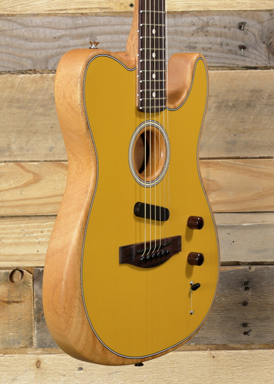 Fender Acoustasonic Player Telecaster Electric/Acoustic Guitar Butterscotch Blonde w/ Gigbag