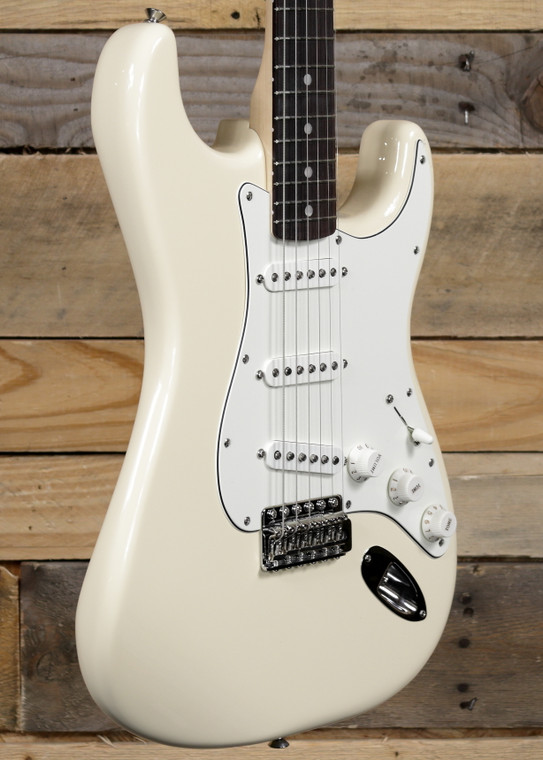Fender Albert Hammond Jr. Signature Stratocaster Electric Guitar Olympic White w/ Gigbag
