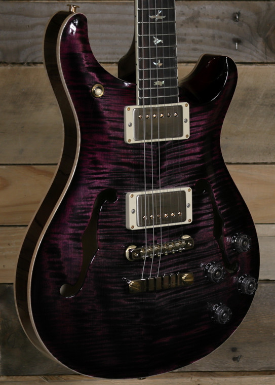 PRS McCarty 594 Hollowbody II 10 Top Flame Maple Electric Guitar Angry Purple w/ Case