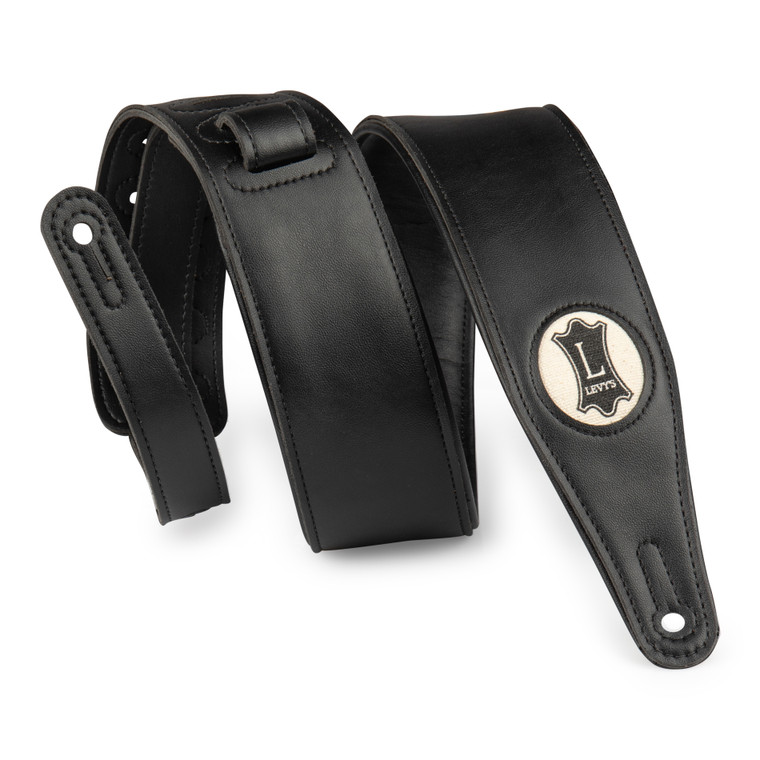 Levy's M17VGN-BLK 2.5″ Black Padded Vegan Leather Strap