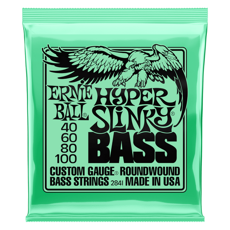 Ernie Ball Hyper Slinky Bass Nickel Wound Electric Bass Strings 40-100 Gauge