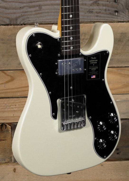 Fender Limited Edition American Vintage II '77 Custom Telecaster Electric Guitar Olympic White w/ Case