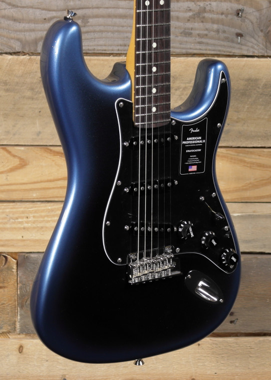 Fender American Professional II Stratocaster Electric Guitar Dark Night w/ Case & Rosewood Fretboard "Mint Condition"