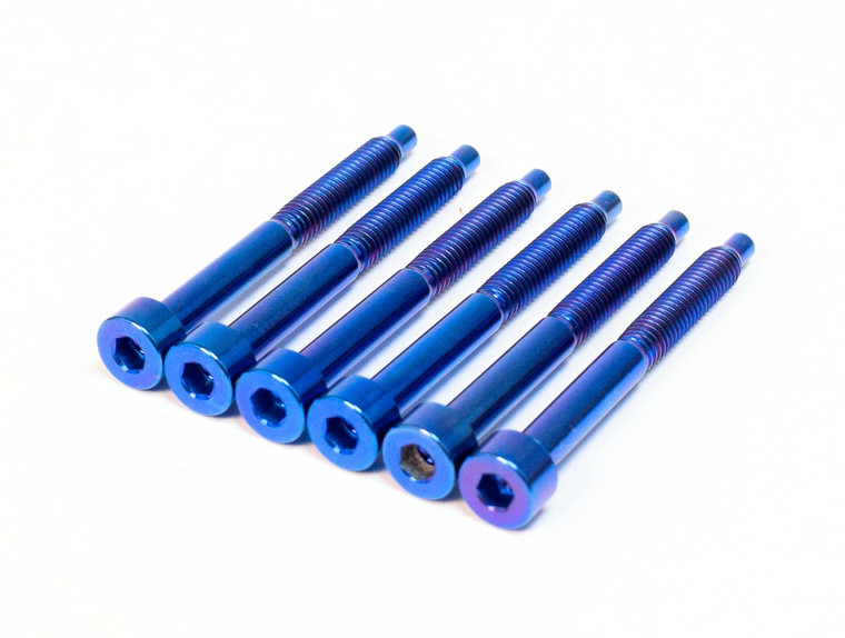 FU-Tone Titanium String Lock Screw 6-String Set Blue