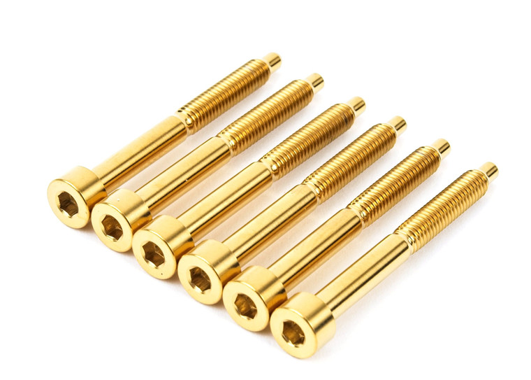 FU-Tone Titanium String Lock Screw 6-String Set Gold