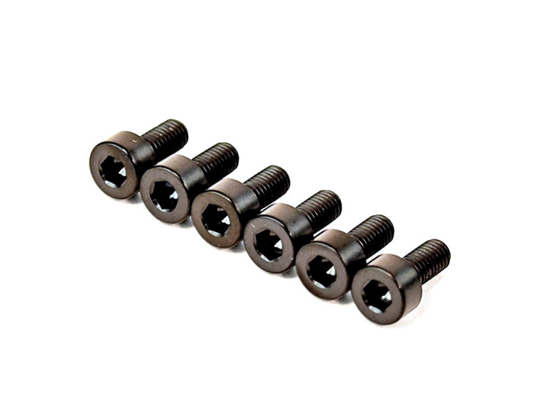 FU-Tone Titanium Saddle Mounting Screw 6-String Set Black