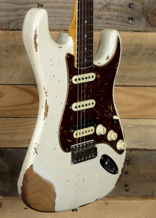 Fender Custom Shop F22 Limited Edition '67 HSS Strat Heavy Relic Aged Olympic White w/ Case
