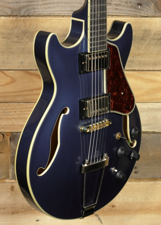 Ibanez Artcore Expressionist AMH90 Hollowbody Guitar Prussian Blue  Metallic