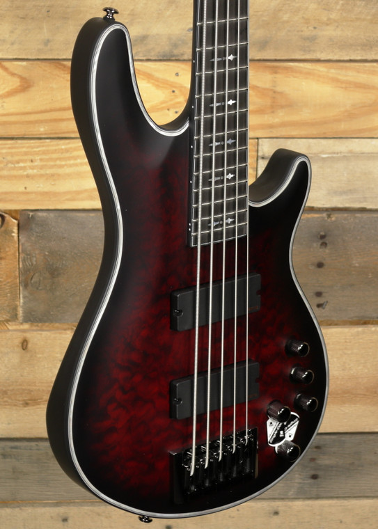 Schecter Hellraiser Extreme-5 5-String Bass Crimson Red Burst Satin