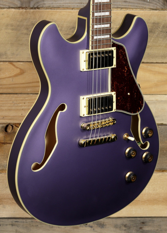 Ibanez AS73G Semi-Hollowbody Guitar Metallic Purple  Flat