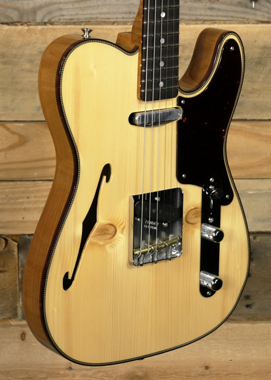 Fender Custom Shop Artisan Knotty Pine Tele Thinline Semi-Hollow Guitar Aged Natural w/ Case