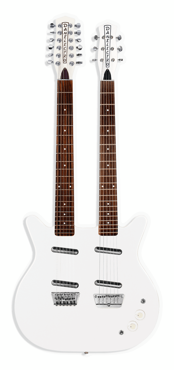 Danelectro Doubleneck 6-String/12-String Electric Guitar White Pearl