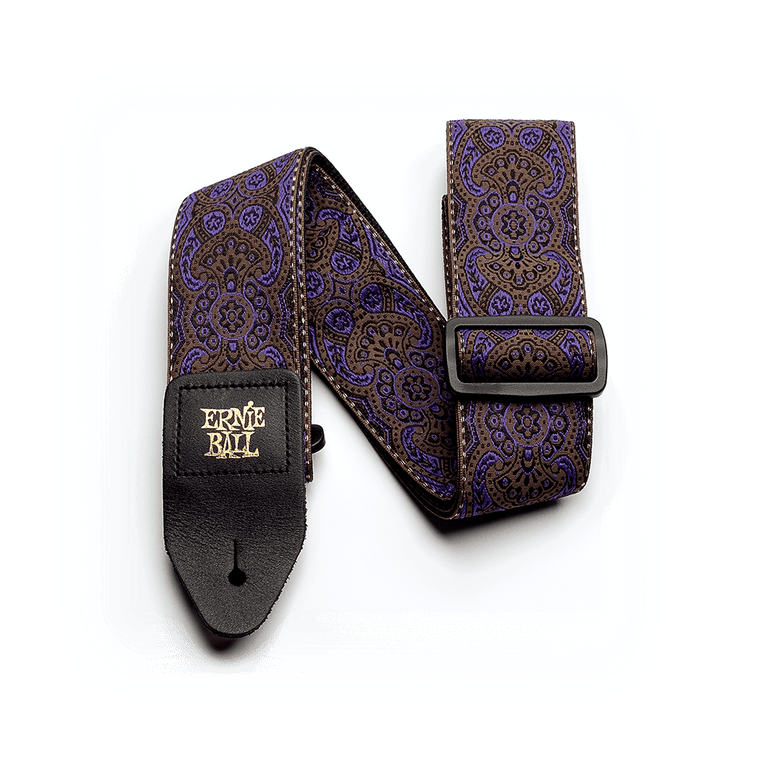 Ernie Ball Classic Jacquard Guitar/Bass Strap - Purple Paisley