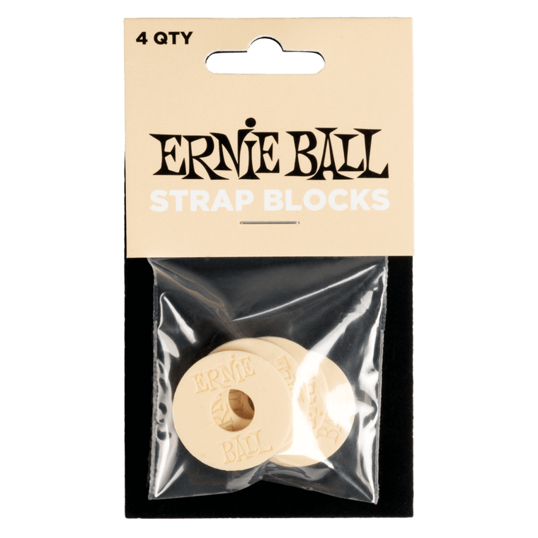 Ernie Ball Strap Blocks 4pk - Cream