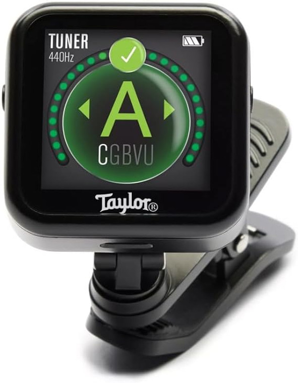 Taylor 1201 Beacon - Clip-on Digital 5-Way Accessory - Black - USB-Rechargable Tuner