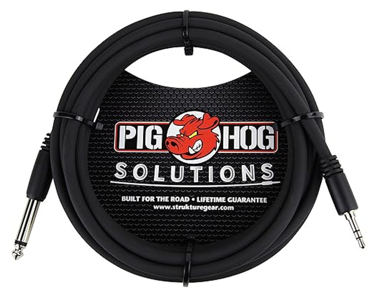 Pig Hog 10FT 3.5mm TRS to 1/4" Mono