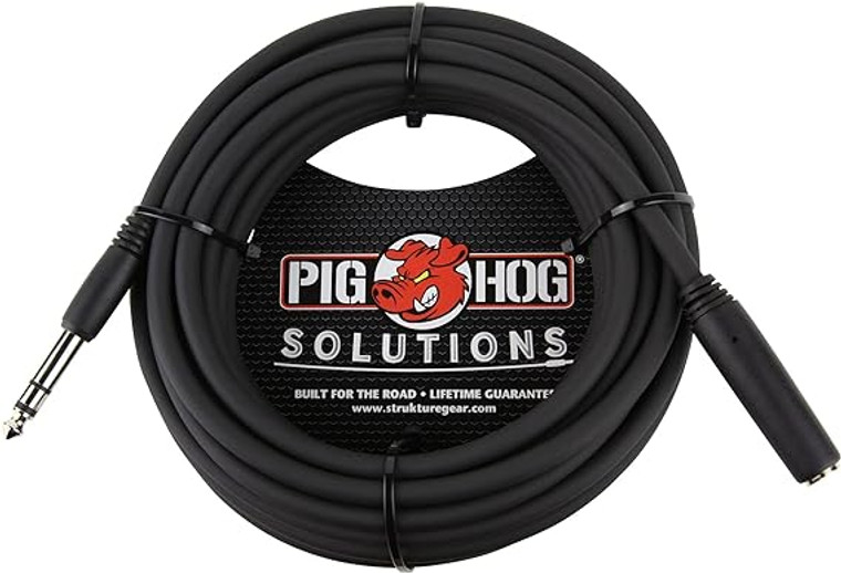 Pig Hog Solutions - 25ft Headphone Extension Cable, 1/4"