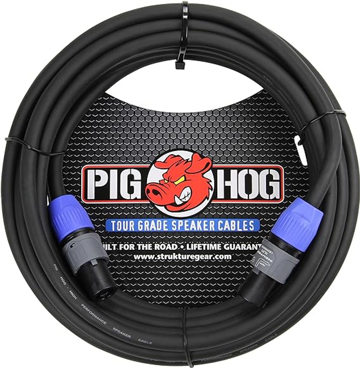 Pig Hog Speaker Cable 50ft Speakon Ends