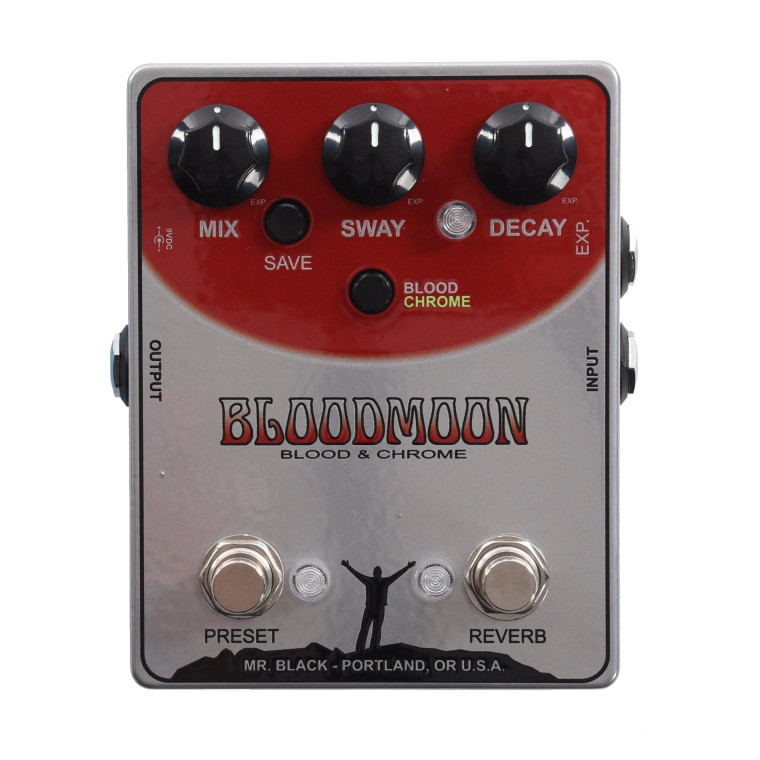 Mr. Black Blood Moon Blood & Chrome Reverb Pedal