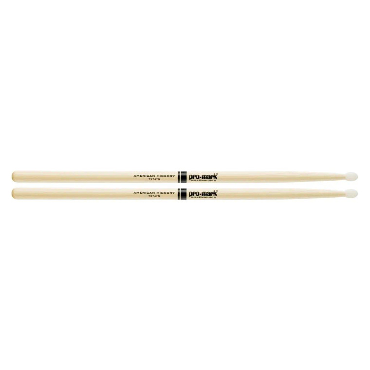 ProMark Classic Forward 747 Hickory Nylon Oval Tip Drumsticks - Pair