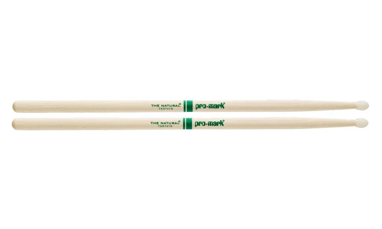 ProMark 747 Raw Hickory Nylon Oval Tip Drumsticks - Pair (Classic Forward)