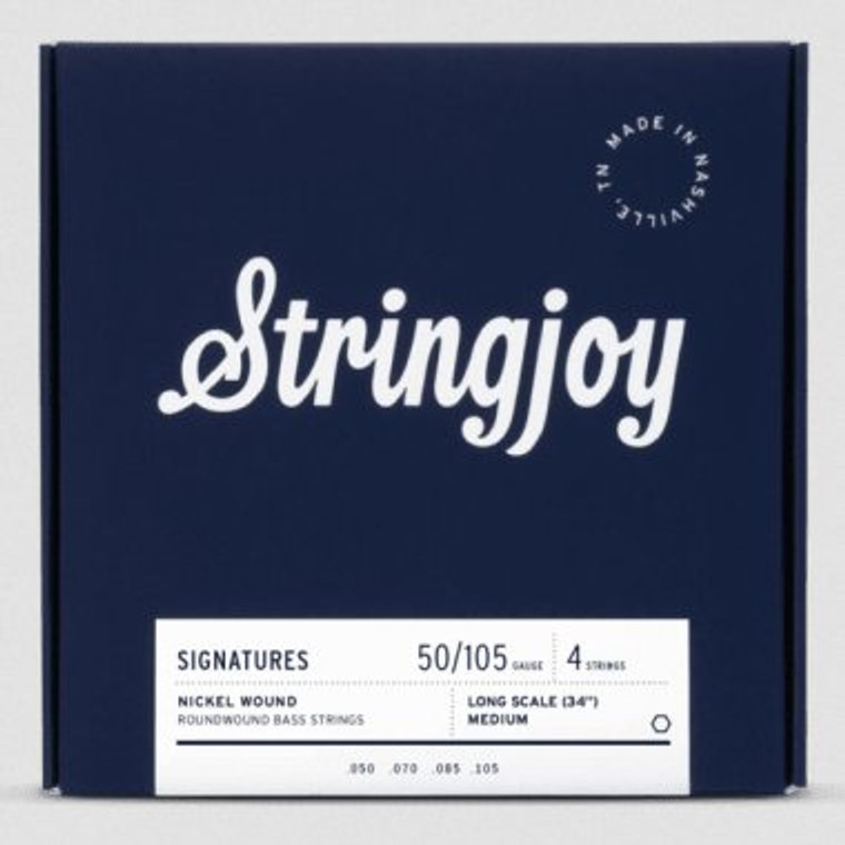 Stringjoy Bass Medium Gauge 50-105 Long Scale Nickel Wound Strings