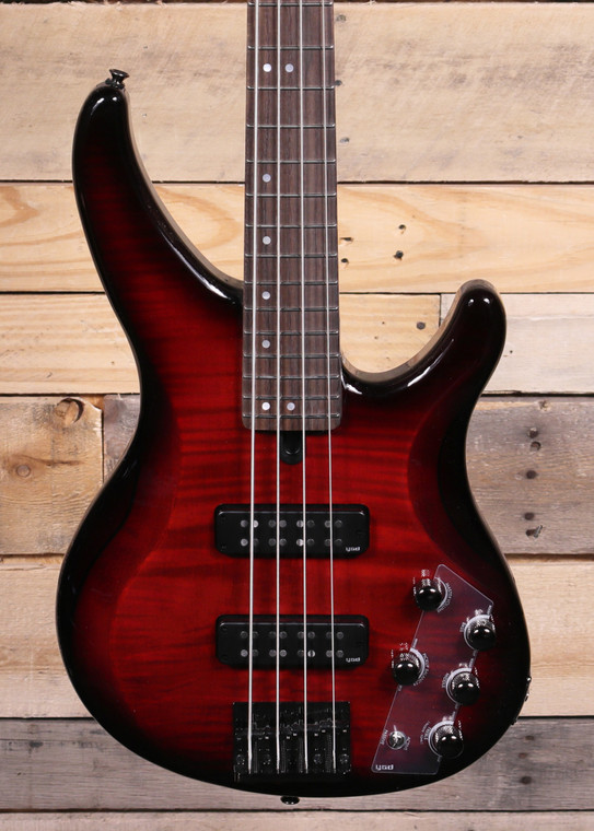 Yamaha TRBX604FM Electric Bass Guitar Dark Red Burst