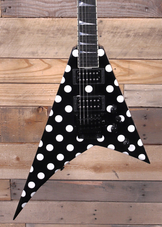 Jackson Custom Shop Randy Rhodes Electric Guitar Black w/ White Polka Dots & Case