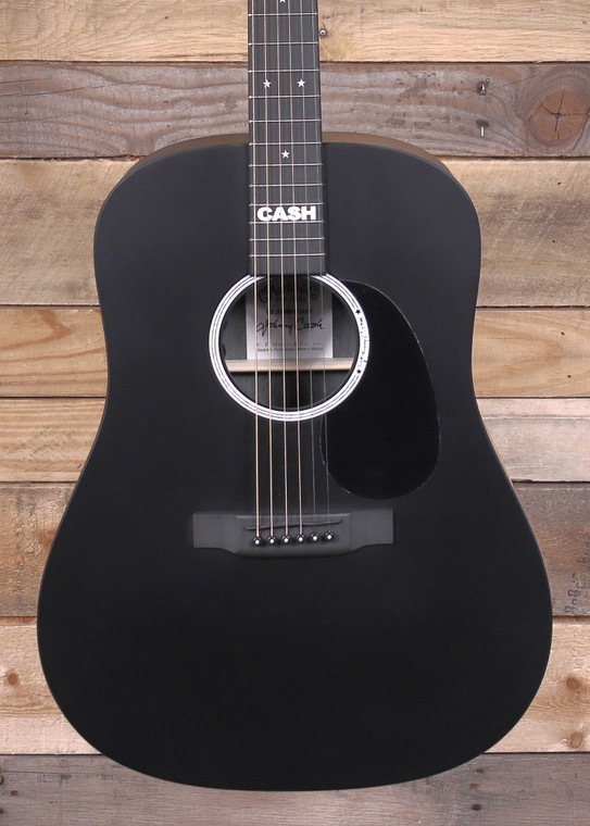 Martin DX Johnny Cash Acoustic/Electric Guitar Black w/ Gigbag
