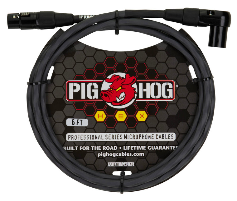 PIG HOG 6FT RIGHT ANGLE MIC CABLE