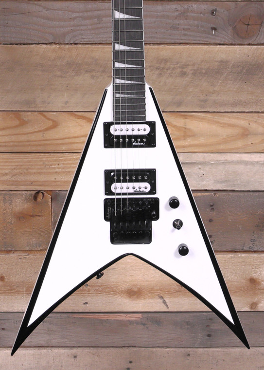Jackson JS Series King V JS32 Electric Guitar White w/ Black  Bevels