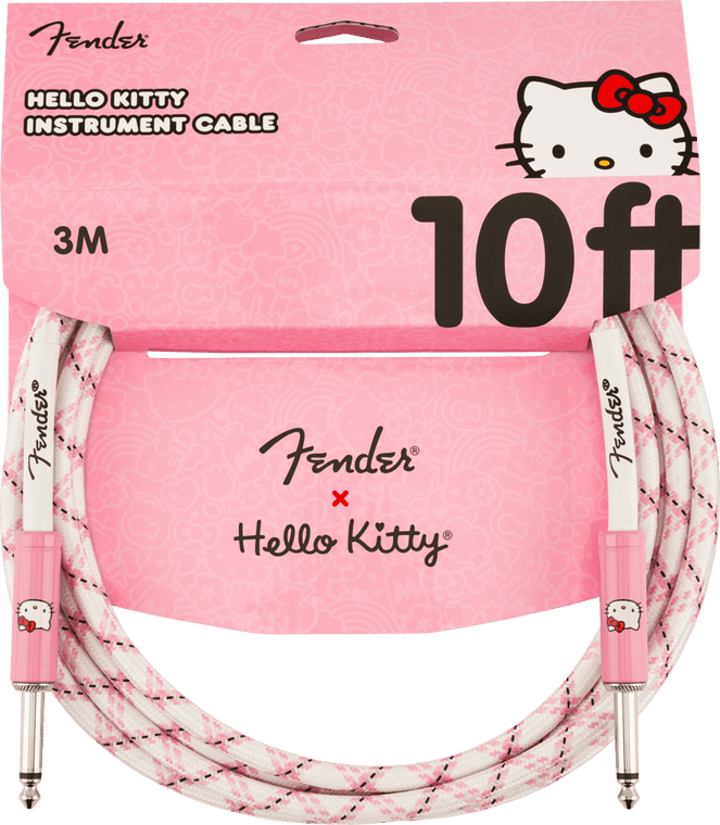 Fender x Hello Kitty® White/Pink Woven Cable Fender x Hello Kitty® White/Pink Woven Cable