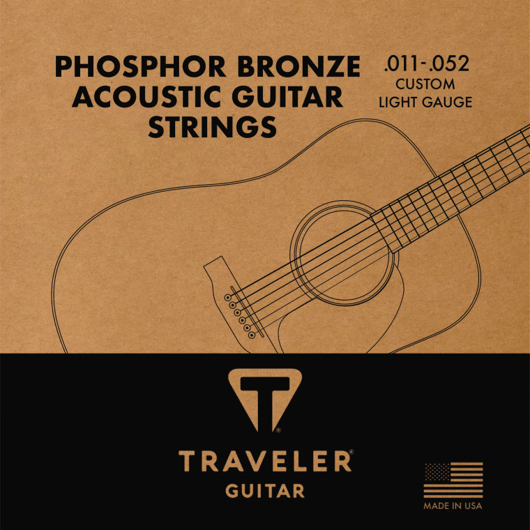 Traveler Guitar Phosphor Bronze Custom Light Acoustic Guitar Strings