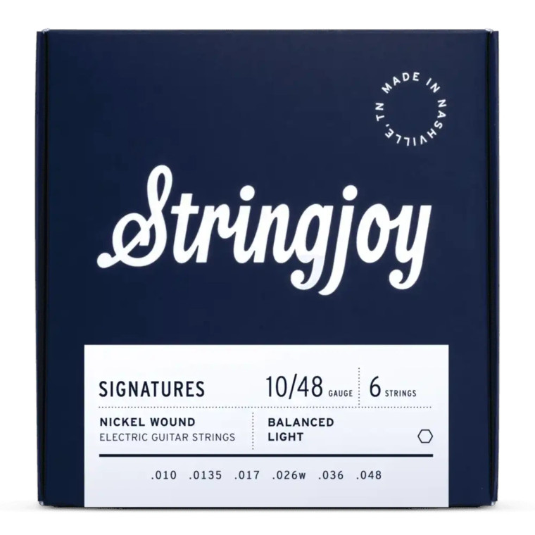 Stringjoy 10-48 Balanced Light Gauge Signatures Nickel Wound Electric Guitar Strings