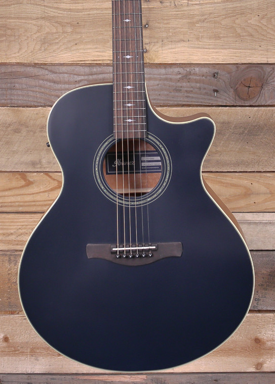 Ibanez AE100 Acoustic/Electric Guitar Dark Tide Blue  Flat