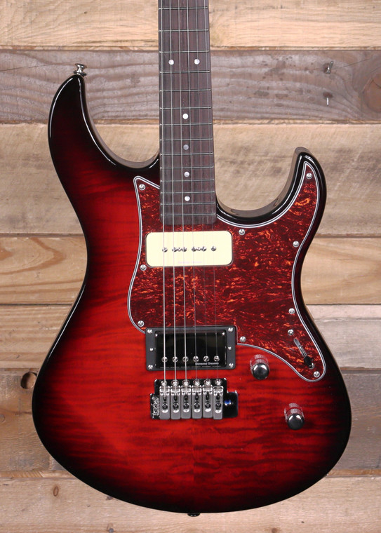 Yamaha PAC611VFM Pacifica Electric Guitar Dark Red Burst