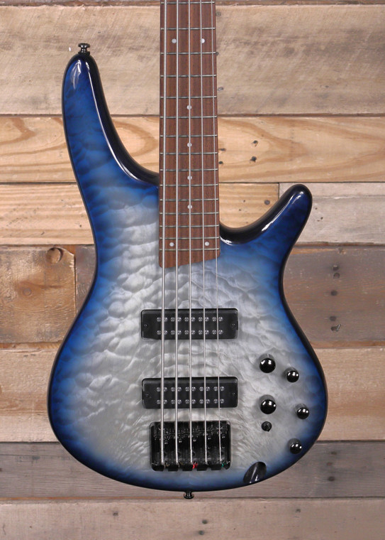 Ibanez SR405EQM 5-String Bass Stained Cosmic Blue Starburst