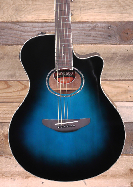 Yamaha APX600 Thinline Acoustic/Electric Guitar Oriental Blue Burst