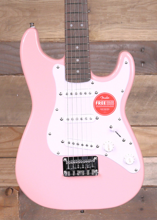 Squier Mini Stratocaster Electric Guitar Shell Pink