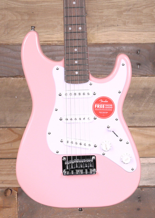 Squier Mini Stratocaster Electric Guitar Shell Pink