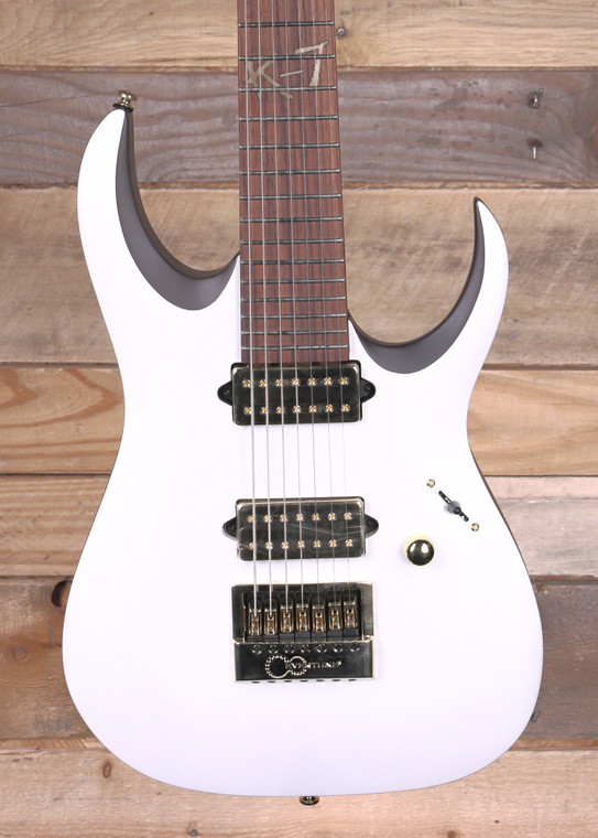 Ibanez K7YANG "Head" Signature 7-String Electric Guitar Matte White w/ Gigbag