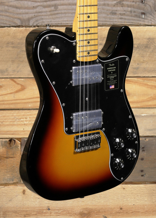 Fender American Vintage II 1975 Telecaster Deluxe Electric Guitar 3-Color Sunburst w/ Case "Mint Condition"