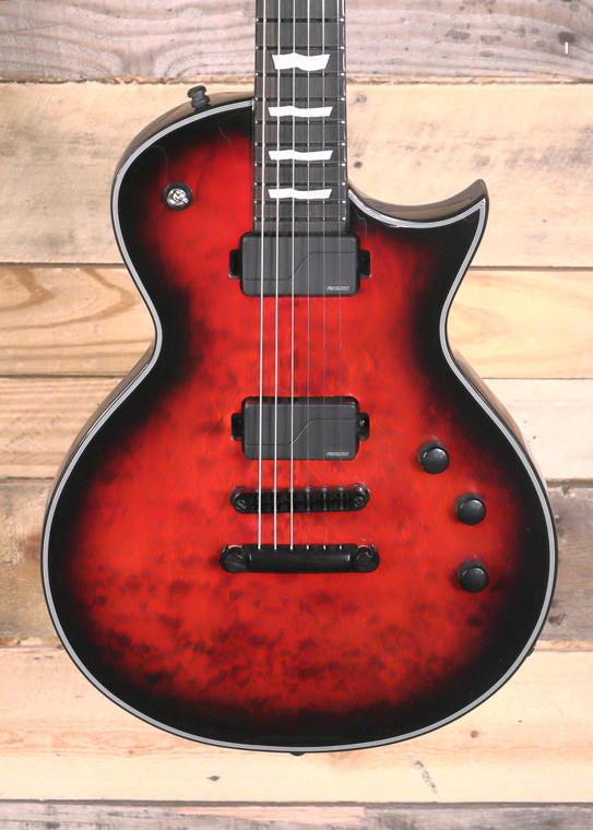 ESP E-II Eclipse QM Electric Guitar See Thru Black Cherry Sunburst w/ Case