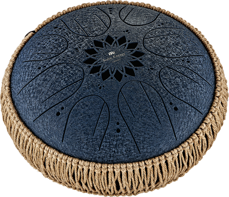 Meinl Sonic Energy Medium Octave Steel Tongue Drum, C Minor, Navy Blue