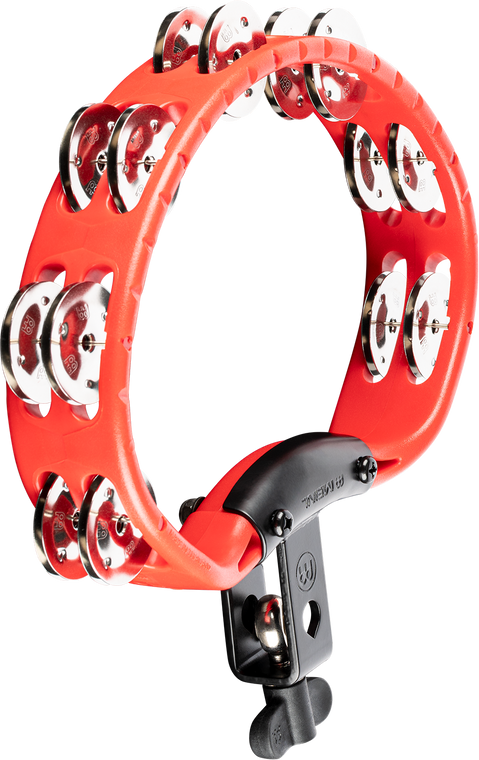 Meinl Percussion Headliner® Series Mountable ABS Tambourine, Dual row, Red, Stainless steel jingles