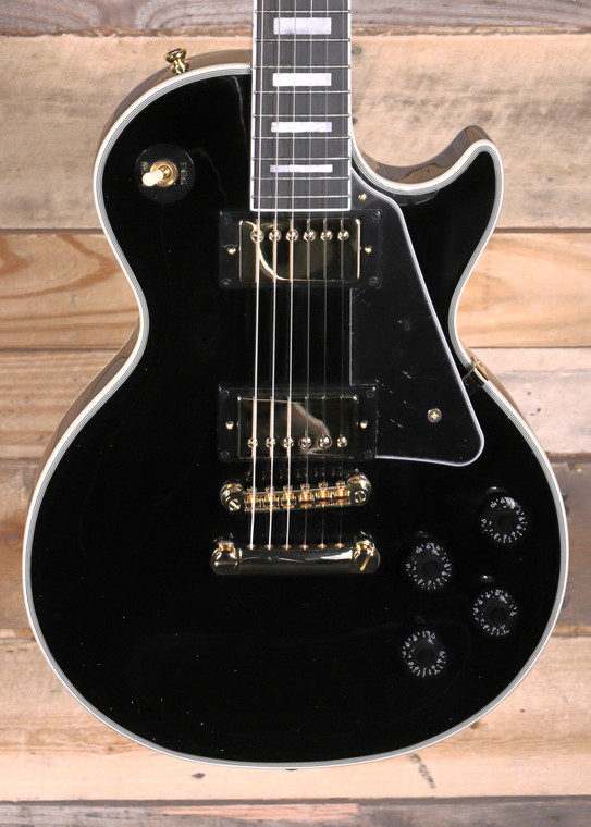 Epiphone Les Paul Custom Electric Guitar Ebony w/ Case