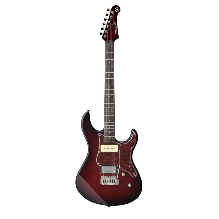 Yamaha PAC611VFM Pacifica Electric Guitar - Dark Red Burst - 1
