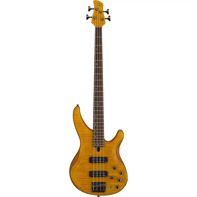 Yamaha TRBX604FM 4-String Electric Bass - Matte Amber - 1
